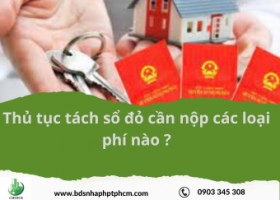 TÁCH SỔ ĐỎ CẦN NỘP CÁC LOẠI PHÍ NÀO?